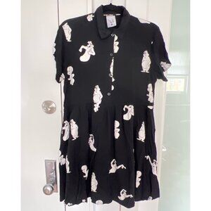 Lazy Oaf x Casper printed button down minidress RARE